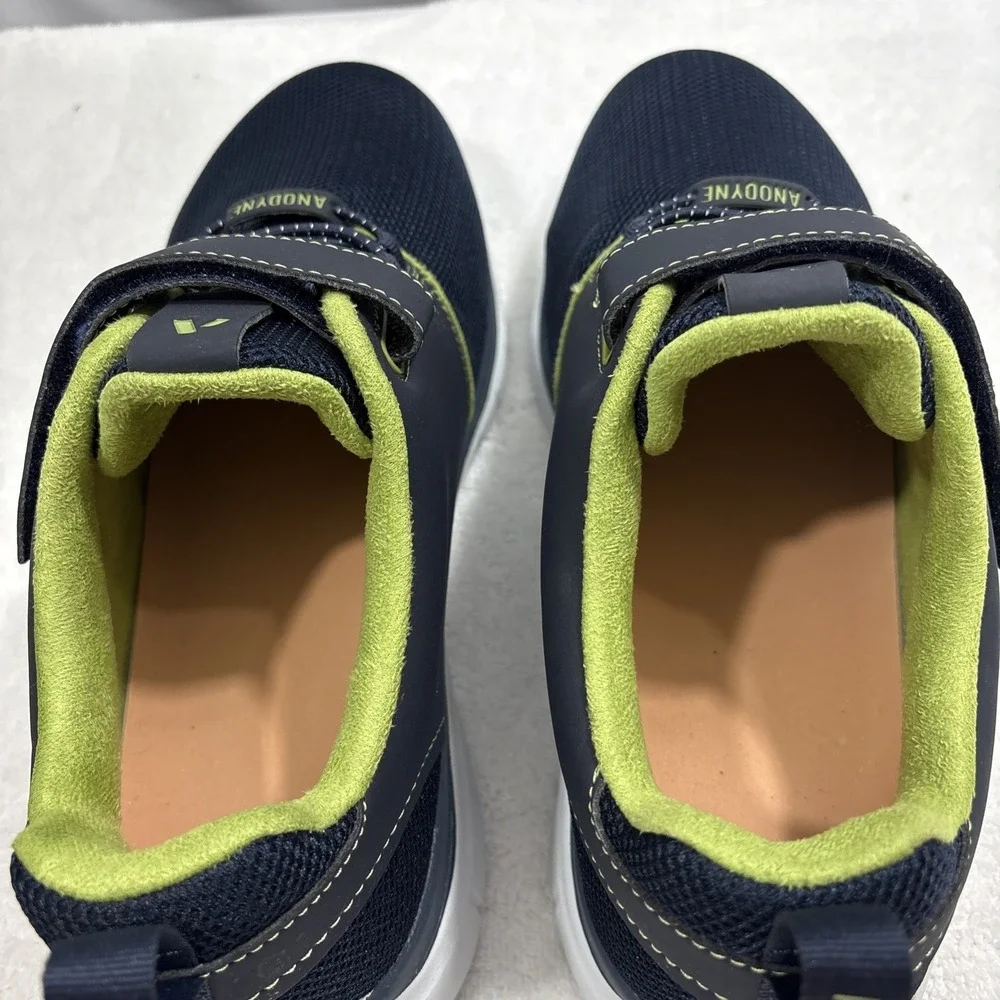 Anodyne No 46 Men Sport Jogger Orthopedic Walking Shoes Navy Lime 10.5W